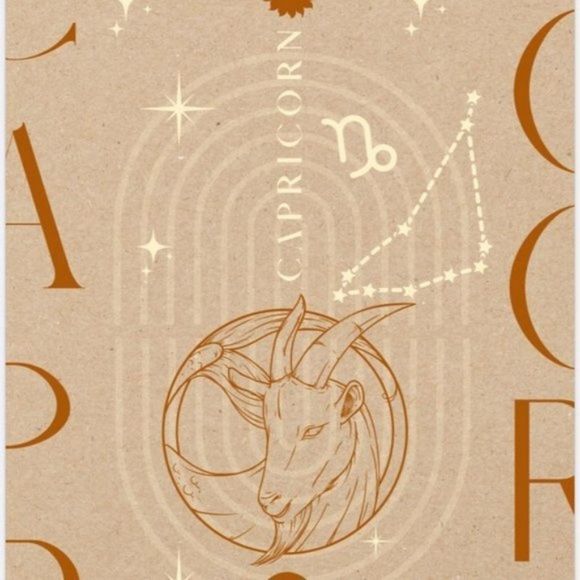 Capricorn zodiac sign boho minimalist art print - Picture 2 of 2